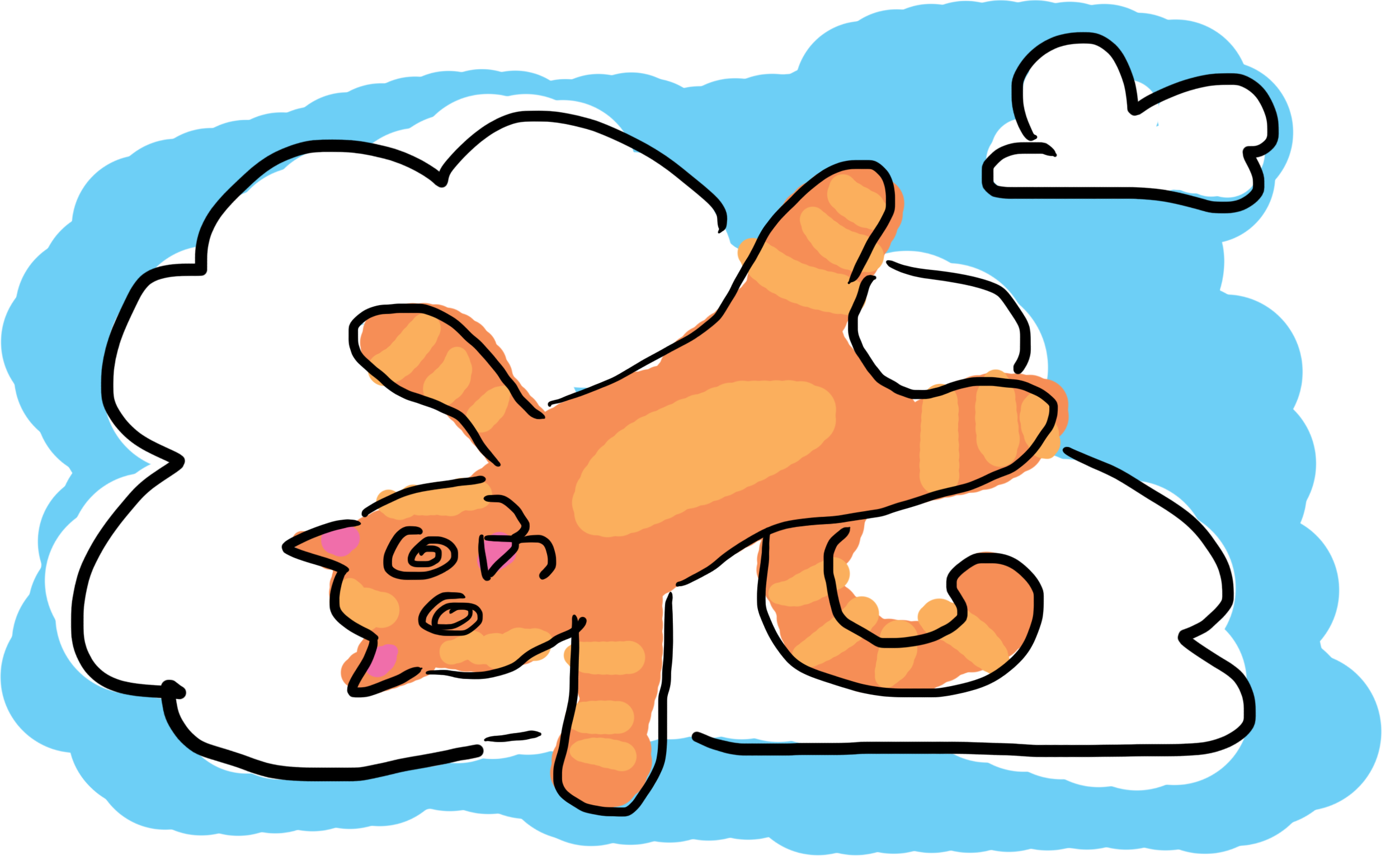 Cat in the clouds